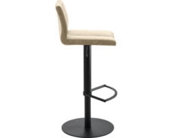 Barhocker Mayer Sitzmöbel 1385_03_26478 42x46x78 cmGestell Stahl schwarz Sitz Kunstleder beige