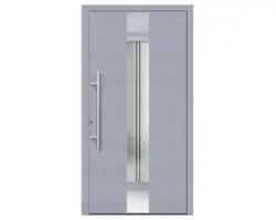 Haustür Aluminium/PVC Smart A400 2.0 RC2 grau 1100 x 2100 mm Links inkl. Beschlagset,Stangengriff,Profilzylinder inkl. 3 Schlüssel