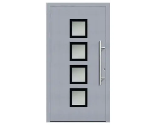 Haustür Aluminium/PVC Smart A08 2.0 RC2 grau 1100 x 2100 mm Rechts inkl. Beschlagset,Stangengriff,Profilzylinder inkl. 3 Schlüssel