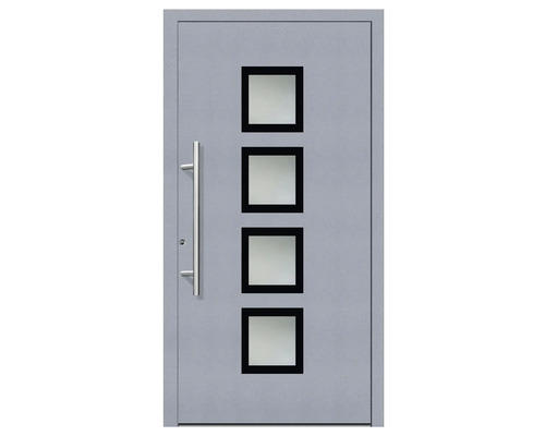 Haustür Aluminium/PVC Smart A08 2.0 RC2 grau 1000x2100 Links inkl. Beschlagset,Stangengriff,Profilzylinder inkl. 3 Schlüssel