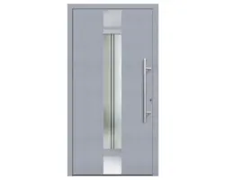 Haustür Aluminium/PVC Smart A400 2.0 RC2 grau 1100 x 2100 mm Rechts inkl. Beschlagset,Stangengriff,Profilzylinder inkl. 3 Schlüssel