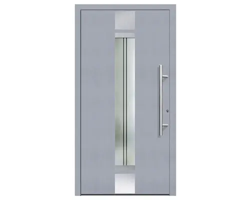 Haustür Aluminium/PVC Smart A400 2.0 RC2 grau 1100 x 2100 mm Rechts inkl. Beschlagset,Stangengriff,Profilzylinder inkl. 3 Schlüssel