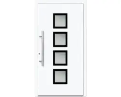 Haustür Aluminium/PVC Smart A08 2.0 RC2 weiß 1000x2100 Links inkl. Beschlagset,Stangengriff,Profilzylinder inkl. 3 Schlüssel