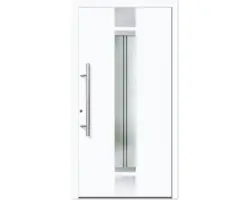 Haustür Aluminium/PVC Smart A400 2.0 RC2 weiß 1000x2100 Links inkl. Beschlagset,Stangengriff,Profilzylinder inkl. 3 Schlüssel