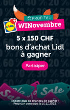 Profital WINovembre - Gagnez des bons Lidl - bis 09.11.2023