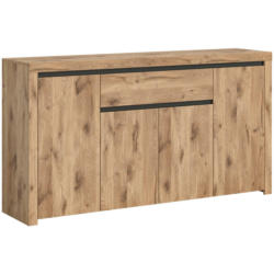 Sideboard Woody Nox Oak Nachbildung anthrazit B/H/T: ca. 171x91x40 cm