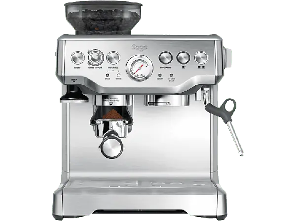 Sage SES875BSS2EEU1A the Barista Express Espresso-Maschine (Silber, Integrierte Kaffeemühle, 2400 Watt, 15 bar)