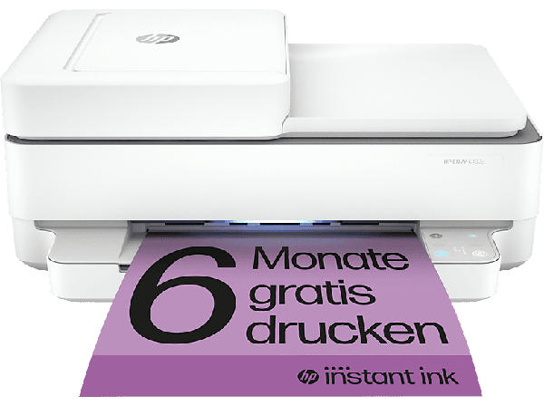 HP Envy 6432e 7 S./Min ISO Inkl. HP+ 6 Monate Instant Ink, Multifunktionsdrucker, WLAN, Tintendruck, Weiß