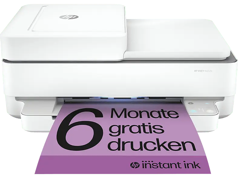 HP Envy 6432e 7 S./Min ISO Inkl. HP+ 6 Monate Instant Ink, Multifunktionsdrucker, WLAN, Tintendruck, Weiß