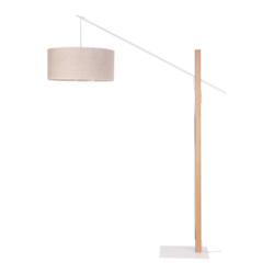 Lampada a stelo Eco Line, materiale misto, bianco/quercia