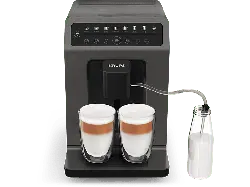 Krups EA89Z Evidence Classic Kaffeevollautomat (Grau, Edelstahl Kegelmahlwerk, 15 bar, Milchschlauch)