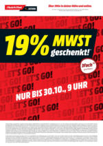 MediaMarkt MediaMarkt Saturn: 19% MWST geschenkt! - bis 30.10.2023