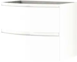 Waschbeckenunterschrank Baden Haus Vague 69x55x52 cm ohne Waschbecken weiß matt