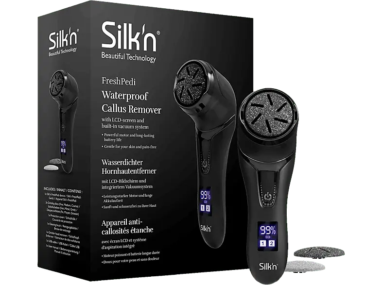 Silk'n Elektirscher Hornhautentfener Fresh Pedi Schwarz; Elektrischer Hornhautentferner