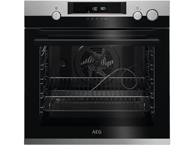 AEG BSS57606BM 7000 Steamcrisp Dampfbackofen mit Pyrolyse (72 l, Schwarz, 560 mm breit, A+)