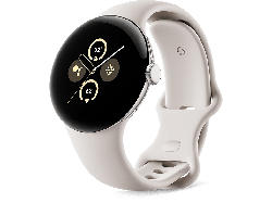 Google Pixel Watch 2 Wifi, 41mm, Aluminium Polished Silver, Sportarmband in Porcelain; Smartwatch