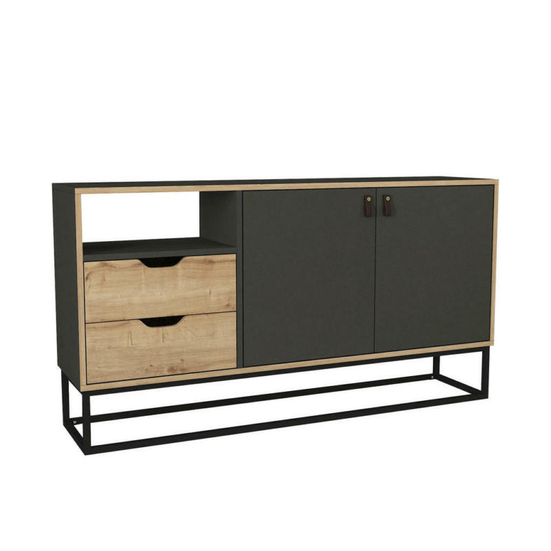 Sideboard Dolores anthrazit Safir Nachbildung B/H/T: ca. 150x80x35 cm