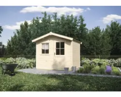 Blockbohlenhaus SKAN HOLZ Kajo mit Fußboden 280x245 cm natur