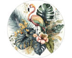 Hornbach Glasbild Flamingo In Leaves Ø 30 cm