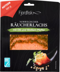 Fjordfisk Räucherlachs , mit Dill und weissem Pfeffer, Norwegen, 150 g