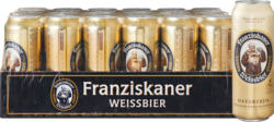 Birra bianca di frumento Franziskaner, naturalmente torbida, 24 x 50 cl