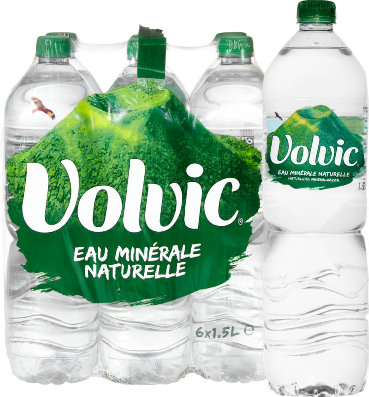 Acqua minerale Volvic, non gassata, 6 x 1,5 litri