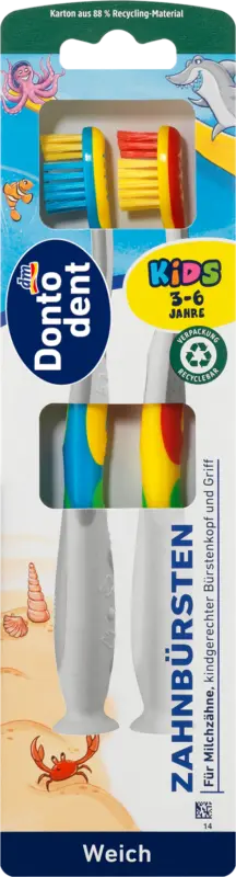 Dontodent Kids Zahnbürsten weich sortiert