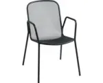Hornbach Stapelsessel Set Alfredo Metall 6-teilig schwarz