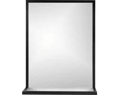 Rahmenspiegel Cordia BRW SHELF LINE eckig 65x60 cm mit Alurahmen schwarz