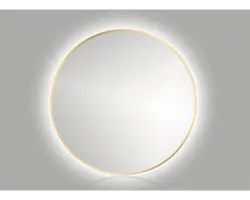 LED-Lichtspiegel Cordia ROUND LINE rund 60x60 cm mit Alurahmen gold