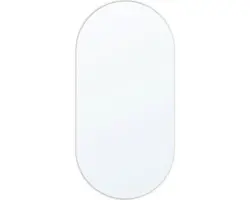 Rahmenspiegel Cordia OVAL LINE oval 100x50 cm mit Alurahmen weiß