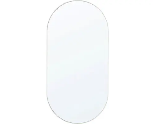 Rahmenspiegel Cordia OVAL LINE oval 100x50 cm mit Alurahmen weiß