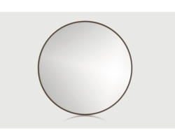 Rahmenspiegel Cordia ROUND LINE MIRROR rund 40x40 cm mit Alurahmen braun