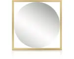Hornbach Rahmenspiegel Cordia QUADRO LINE rund 65x65 cm mit Alurahmen gold