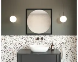 Rahmenspiegel Cordia QUADRO LINE rund 65x65 cm mit Alurahmen schwarz