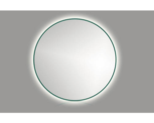 LED-Lichtspiegel Cordia ROUND LINE BACKLIGHT rund 60x60 cm mit Alurahmen grün