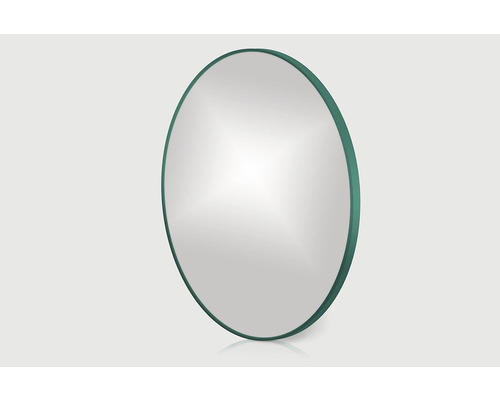 Rahmenspiegel Cordia ROUND LINE MIRROR rund 60x60 cm mit Alurahmen grün