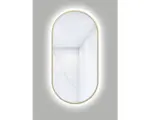 Hornbach LED-Lichtspiegel Cordia OVAL LINE BACKLIGHT oval 100x50 cm mit Alurahmen gold