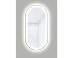 Hornbach LED-Lichtspiegel Cordia OVAL LINE PREMIUM oval 100x50 cm mit Alurahmen gold