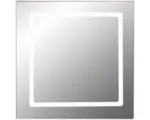 Hornbach LED-Lichtspiegel Cordia MODERN LINE eckig 65x60 cm mit Alurahmen silber