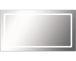 LED-Lichtspiegel Cordia MODERN LINE eckig 120x65 cm mit Alurahmen silber