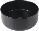 Hornbach Aufsatzwaschbecken Differnz Somero rund 25x25 cm schwarz matt Glasiert