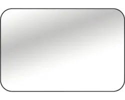 LED-Lichtspiegel Cordia TENDER LINE BACKLIGHT 80x100 cm mit Alurahmen schwarz