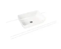 Aufsatzwaschbecken Kaldewei Cayono 52x35,5 cm alpinweiß glänzend Emailliert