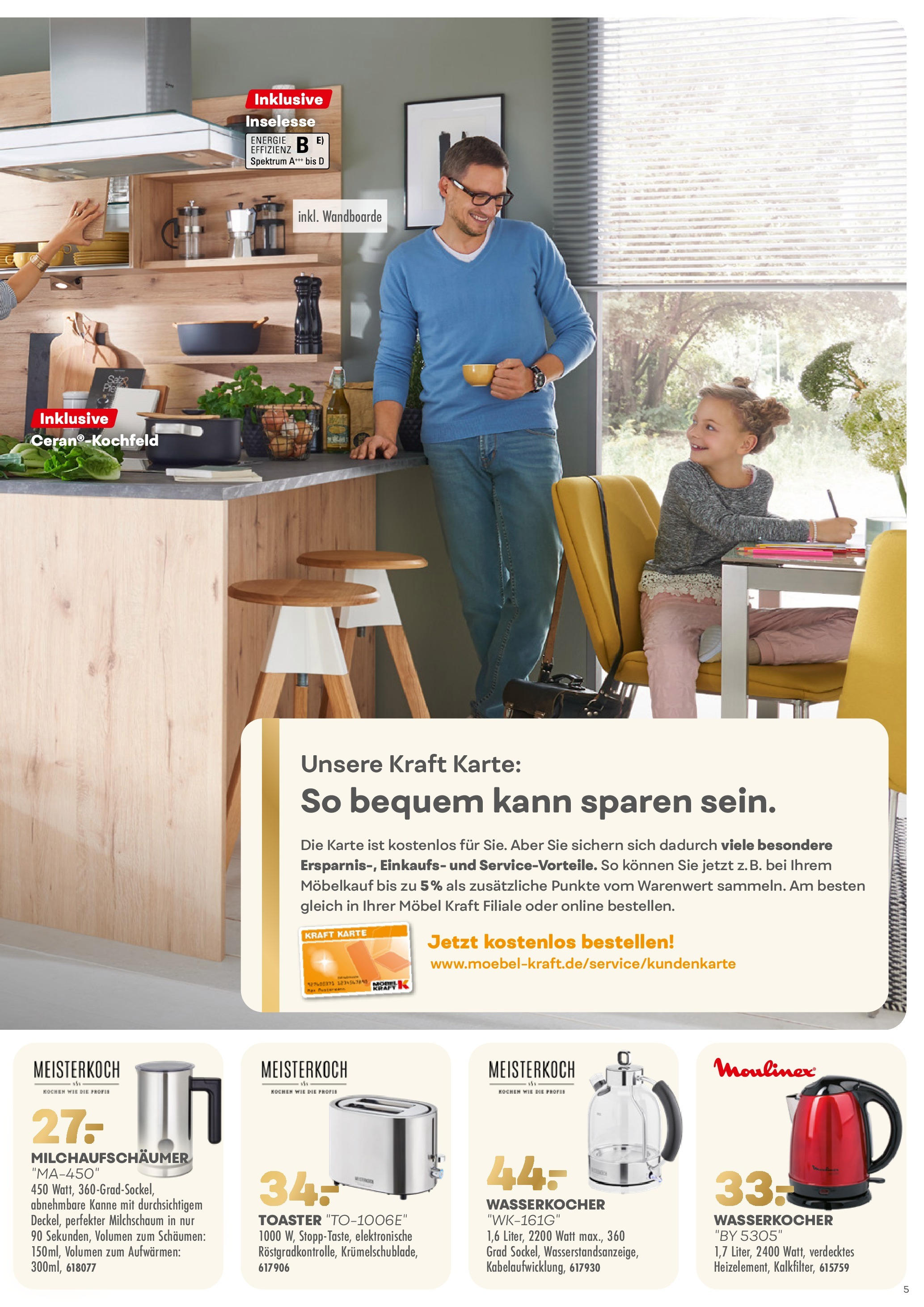 Möbel Kraft Prospekt 	 (ab 07.11.2020) zum Blättern | Seite: 5 | Produkte: Wasserkocher, Toaster