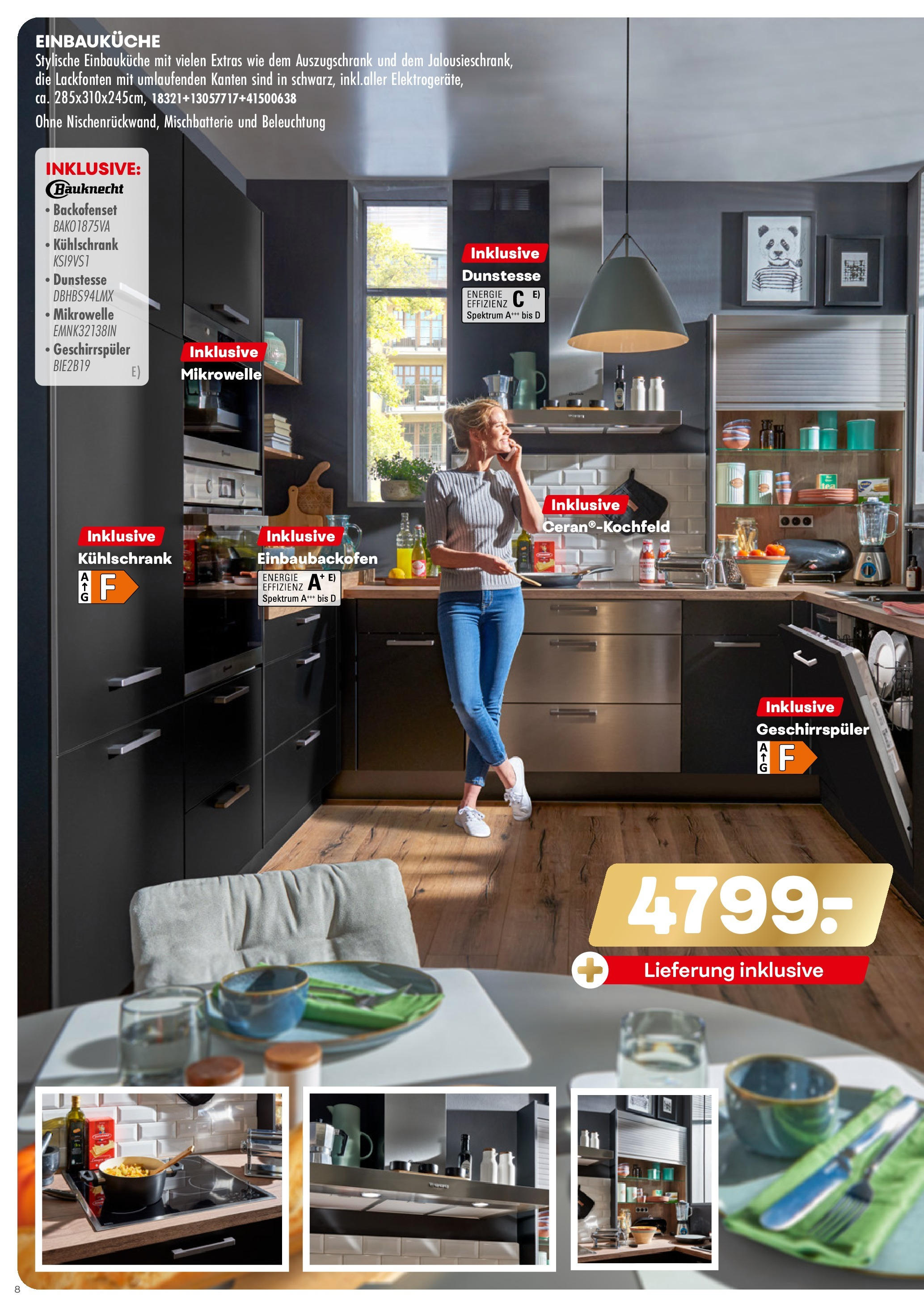 Möbel Kraft Prospekt 	 (ab 07.11.2020) zum Blättern | Seite: 8 | Produkte: Kühlschrank, Mikrowelle, Geschirrspüler, Einbauküche