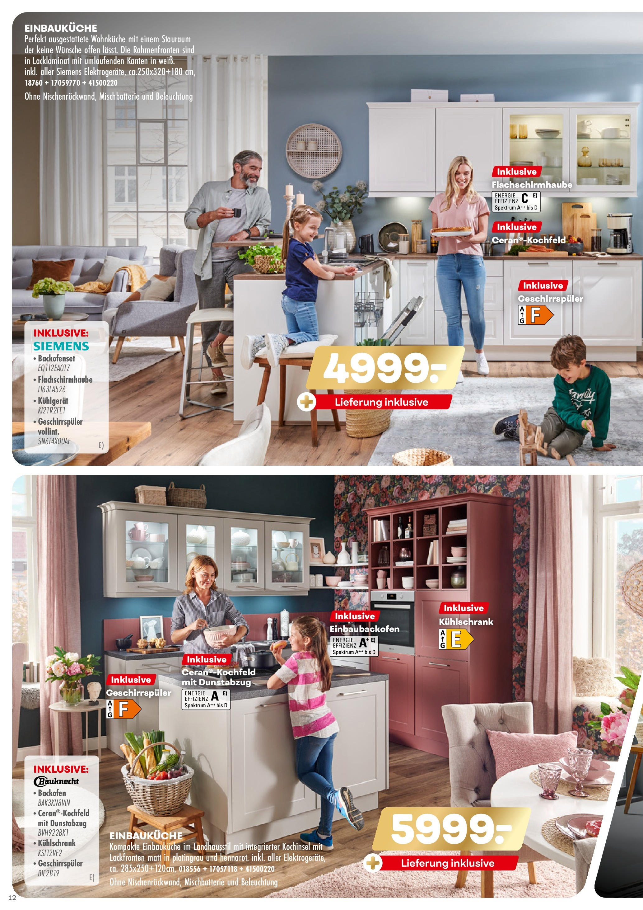Möbel Kraft Prospekt 	 (ab 07.11.2020) zum Blättern | Seite: 12 | Produkte: Kühlschrank, Dunstabzug, Siemens, Einbauküche