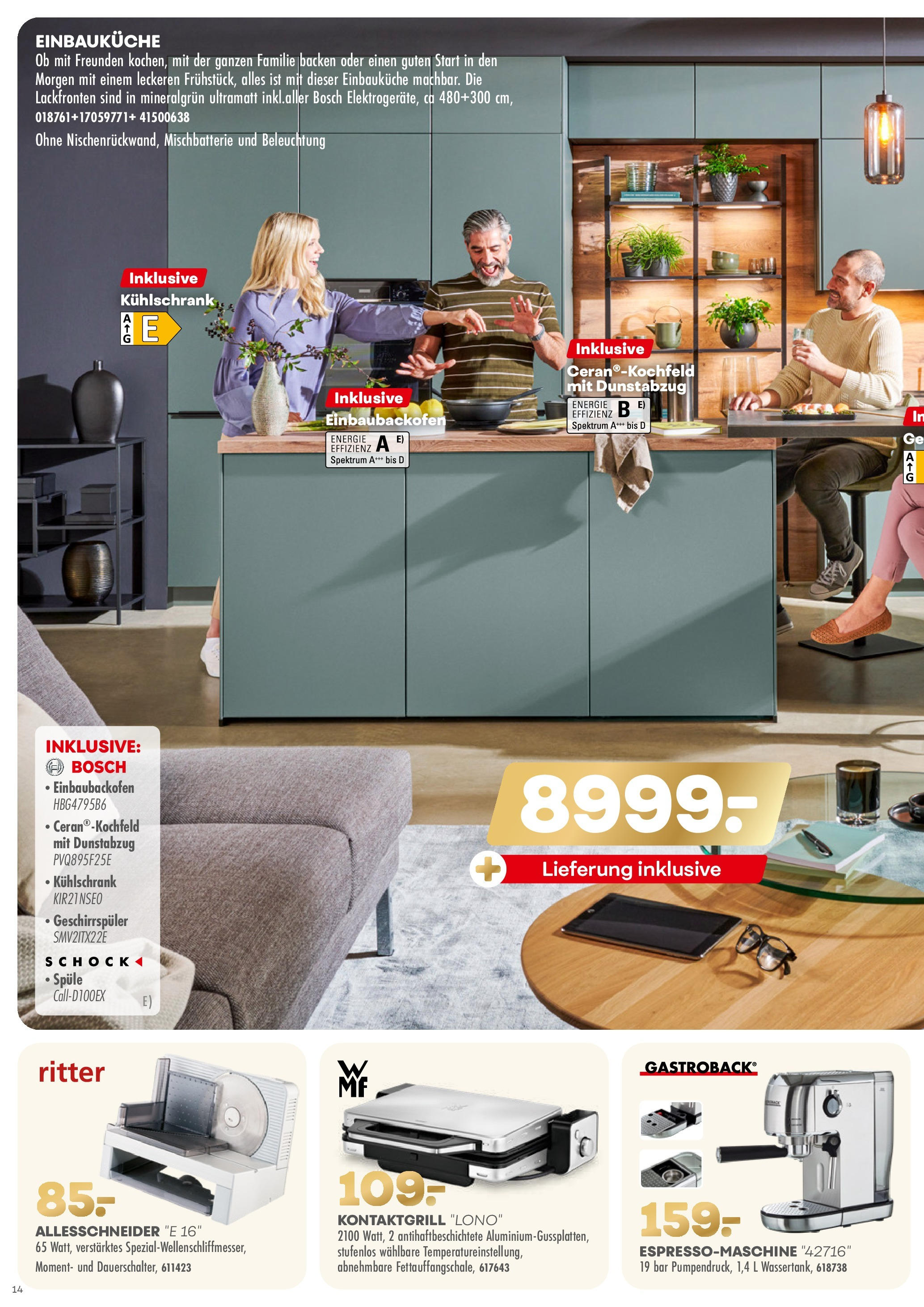Möbel Kraft Prospekt 	 (ab 07.11.2020) zum Blättern | Seite: 14 | Produkte: Geschirrspüler, Dunstabzug, Bosch, Einbauküche