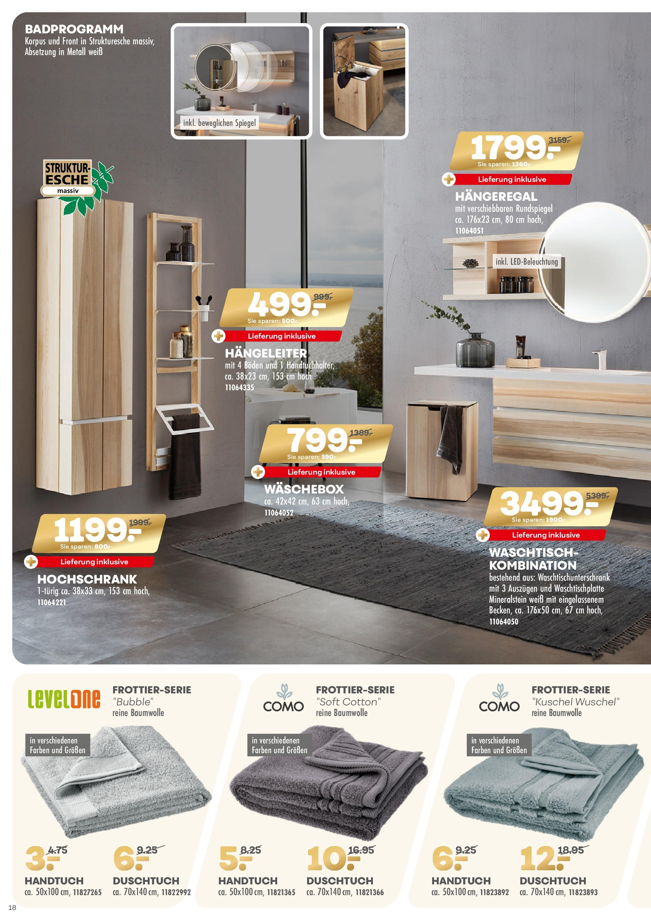 Möbel Kraft Prospekt 	 (ab 07.11.2020) zum Blättern | Seite: 18 | Produkte: Spiegel, Waschtisch, Hochschrank