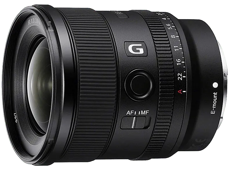 Sony Objektiv FE 20mm 1.8 G, schwarz (SEL20F18G)